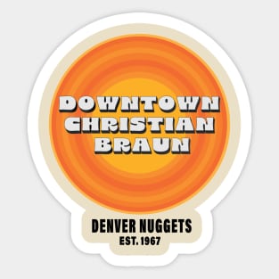 Downtown Christian Braun Sticker